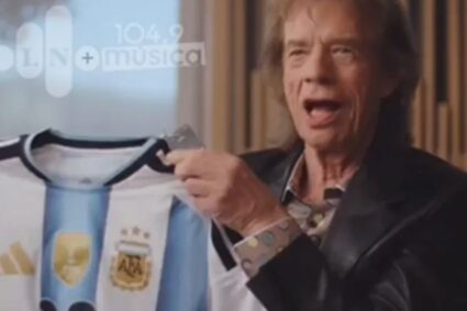 Mick Jagger apoya a la Scaloneta con su camiseta de Argentina